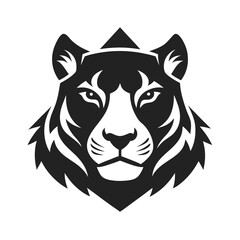 Tiger Stripes Mountain Silhouette Vector Illustration