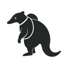 Pangolin Explorer Backpack Silhouette Vector Art