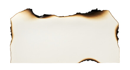 Fototapeta premium Burnt Edges White Paper Texture on Transparent Background