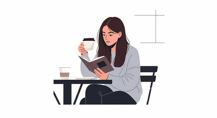 Urban Life Essentials – Flat Vector Illustrations of People in Everyday City Activities with Minimal Style and White Background