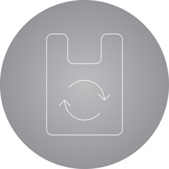 Shopping bag icon single icon vector illustration