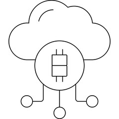 Coin cloud single icon vector illustration