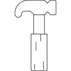 Hammer single icon vector illustration