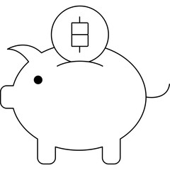 Money saver single icon vector illustration