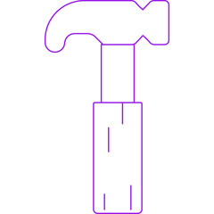 Hammer single icon vector illustration