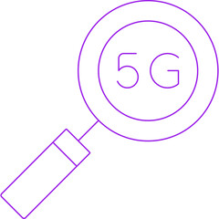 Search 5g single icon vector illustration