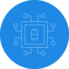 Fototapeta premium Chip board single icon vector illustration