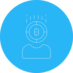 Coin lose power single icon vector illustration