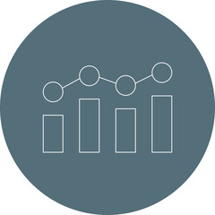 Graph coin single icon vector illustration