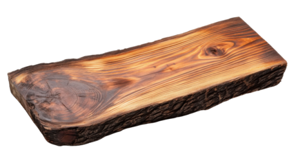 piece of wood on white background