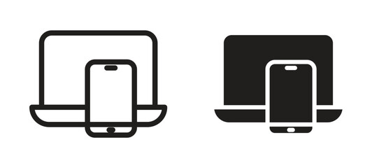 Laptop and Mobile icon
