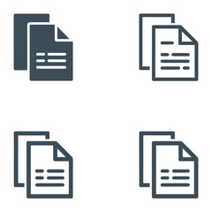 Stacked Document Icons Set for Website and App Design featuring simple, clean, and modern file symbols.