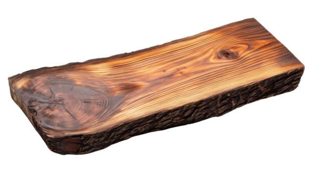 piece of wood on white background