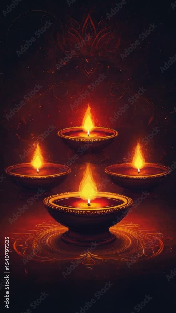 Poster A collection of lit candles placed on a table, perfect for use in a home decor or event setting