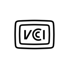 VCCI VECTOR SIGN ICON