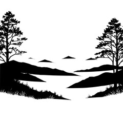 tree silhouette vector