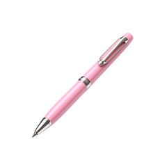 pink pen isolated on a transparent background, in a PNG format