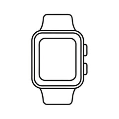 High resolution smartwatch vector design detailed illustration of a modern smartwatch with customizable watch faces and bands