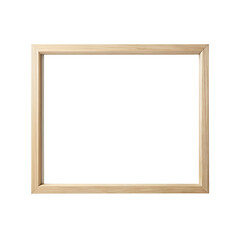 Horizontal Canvas Frame Mockup with Matte Finish Isolated on Transparent Background