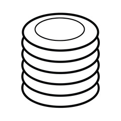 Realistic stack of coins illustration detailed vector design for finance banking and business concepts