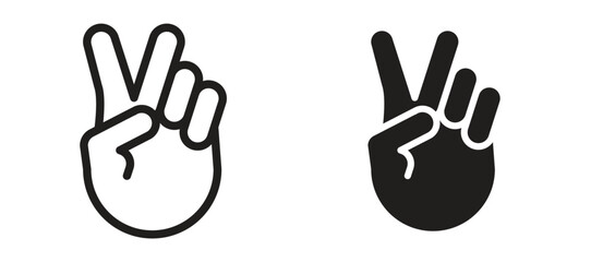 Obraz premium Hand peace icon
