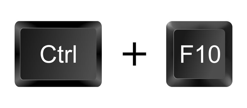 Ctrl + F10 Menu Activation 3D Key