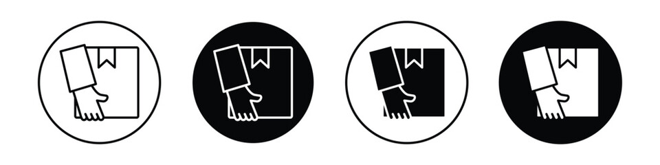 Fototapeta premium Hand holding box icon