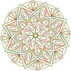 hand drawn ornament Mandala Symmetry. Circular pattern in form of mandala, tattoo, decoration