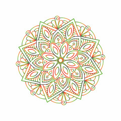 hand drawn ornament Mandala Symmetry. Circular pattern in form of mandala, tattoo, decoration