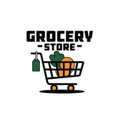 Grocery store logo icon on white background.