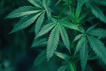 Macro view of lush green leaves in a natural setting highlighting vibrant details and textures, ing Cinemagraph macro of green leaf background