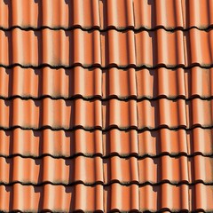 Red Clay Tile Roof Texture, Roofing, Tile Pattern