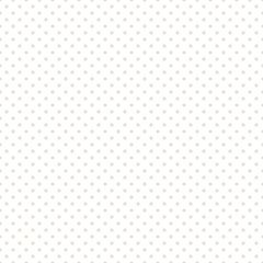 Beige polka dot seamless pattern with small neutral dots on white background