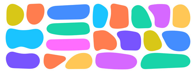 Set of hand drawn text boxes, shapes vector elements