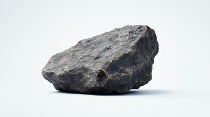 Fototapeta premium Dark rock on white background