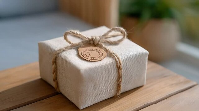 Eco-Friendly Gift Packaging with Twine and Stamp
