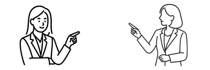 Two business professionals engaging in a discussion pointing towards each other in a collaborative workspace setting