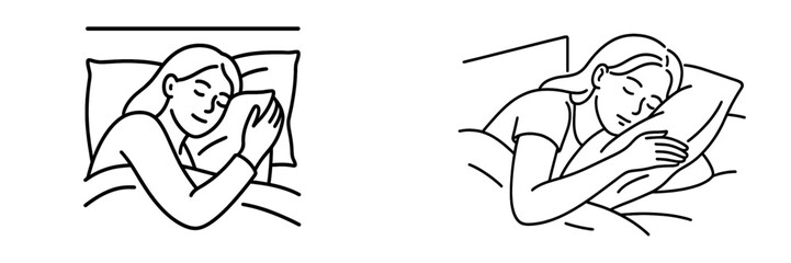 People sleeping peacefully in bed during the night in a calm and relaxing bedroom environment