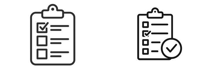 Checklist icons representing task completion and organization in a simplified design for planning and productivity