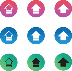 Unique style contact icon set