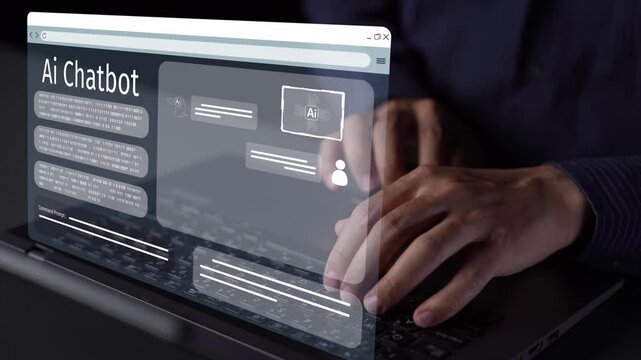 AI Virtual Assistant Artificial Intelligence Chatbot Controlled by Prompt Engineering for Explainable Generative AI information and LLM Deep Learning Technology for Smart Business Work Support. Muxer - Powered by Adobe