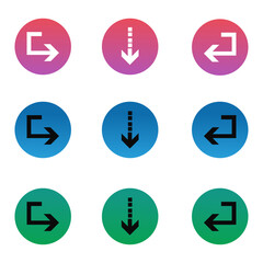 Unique style contact icon set