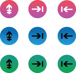 Unique style contact icon set