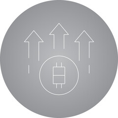 Grow coin single icon vector illustration