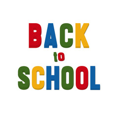3D Colorful Back To School Typography Creative Text Transparent PNG Background, Educational, Kids