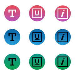 Unique style contact icon set