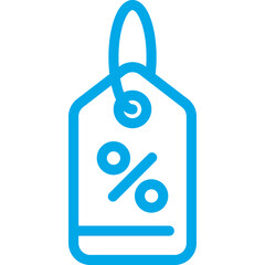 Discount tag single icon vector illustration