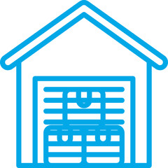 Garage single icon vector illustration