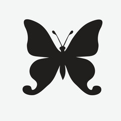 Butterfly silhouette icons. Vector Illustrations.