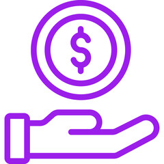 Give money single icon vector illustration